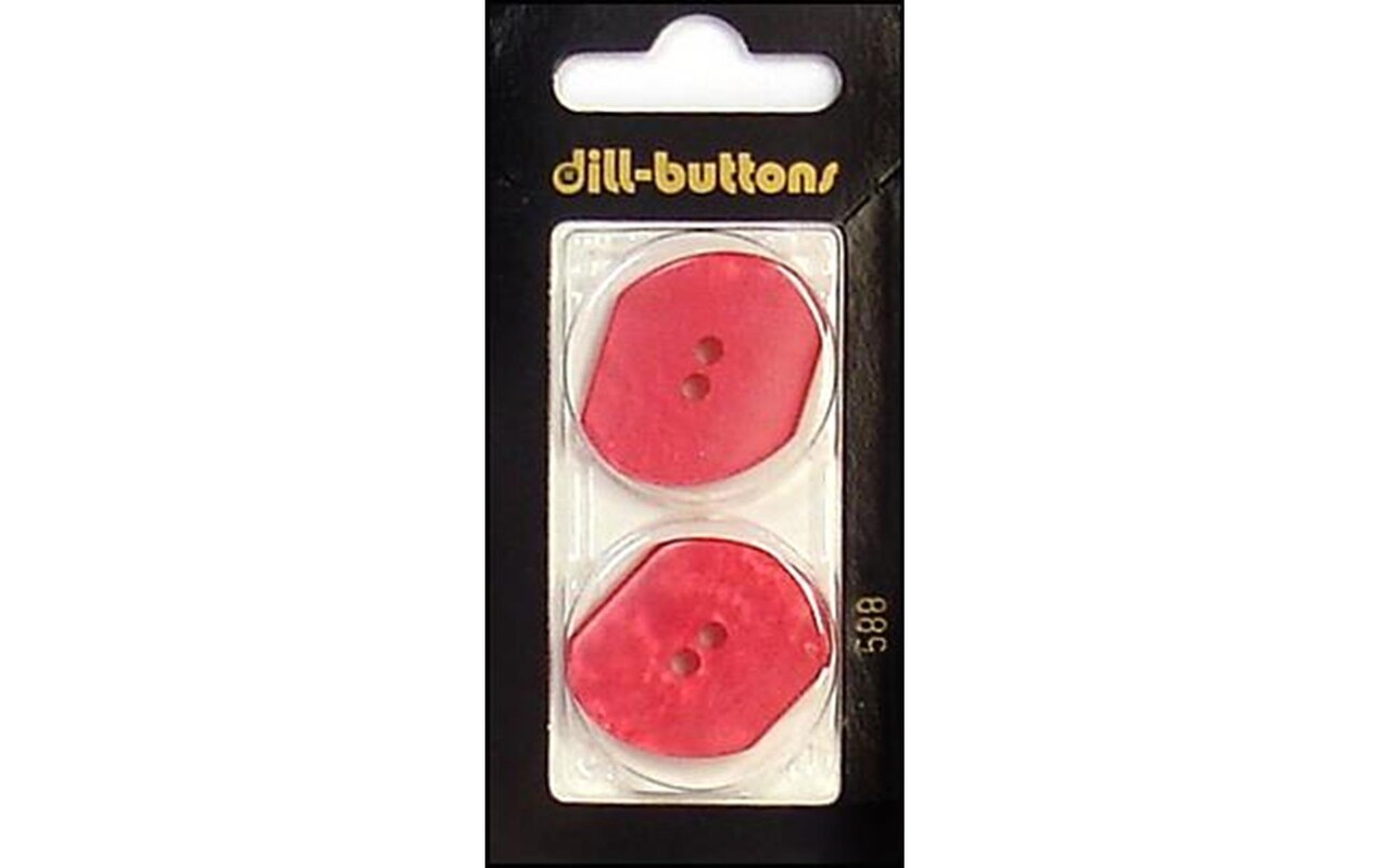 Dill Buttons 28mm 2pc 2 Hole Pink